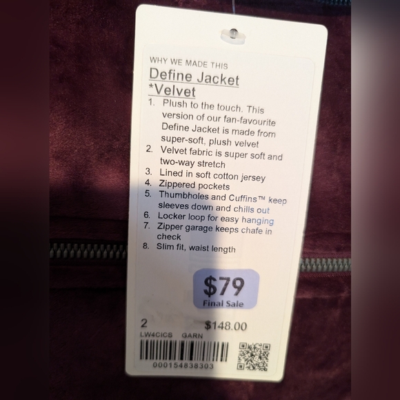 Lululemon Define Jacket Velvet - Picture 4 of 4